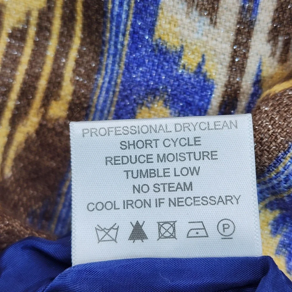 Tory Burch Sleeveless Linen Ikat Shift Dress Boho Coastal Designer Lined Size 4